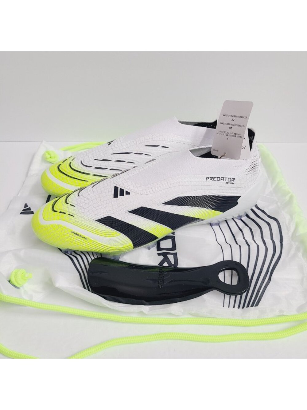 NEW Adidas Predator Elite Laceless FG Soccer Cleats WITH BAG JI1075 Size 10.5